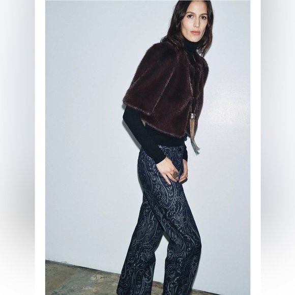 Zara ZW COLLECTION LIMITED EDITION FAUX FUR JACKET - Picture 11 of 11